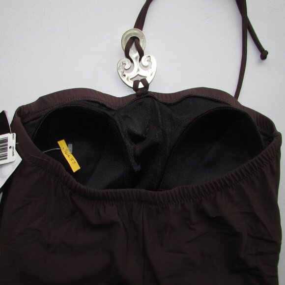 Be Creative Brown 1 Piece Swimsuit - Sz 8 - NEW - Picture 9 of 9